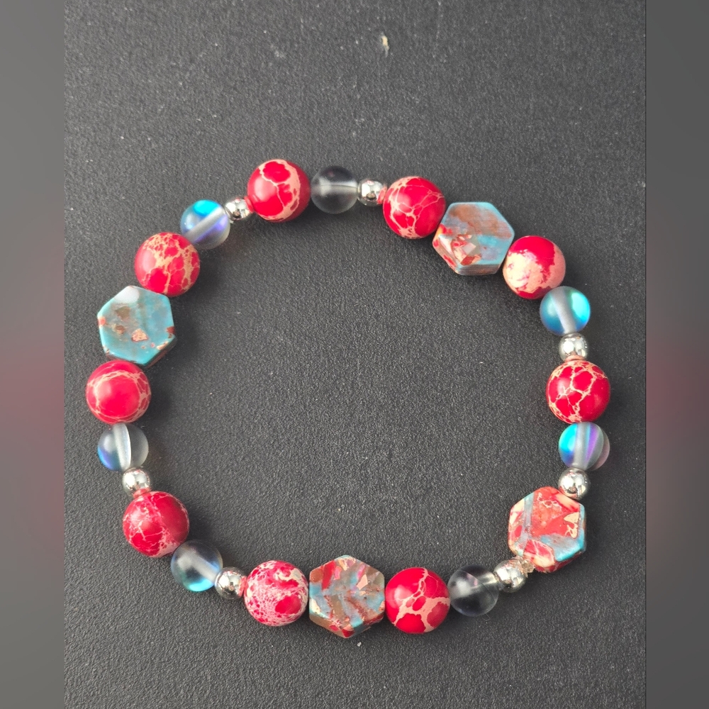 Imperial Jasper and Hematite Bracelet